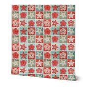 Starflakes - Poinsettia-Ice-Linen