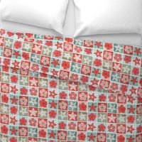 Starflakes - Poinsettia-Ice-Linen