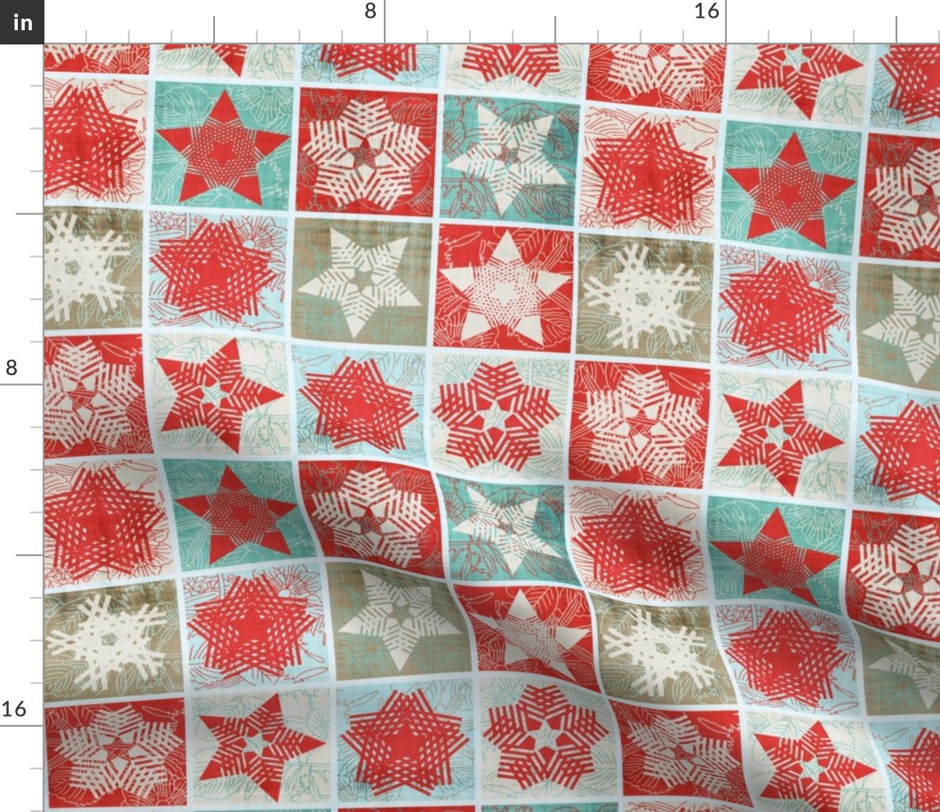 Starflakes - Poinsettia-Ice-Linen