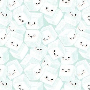 Cute Sugar Cube Characters - mint green - small 