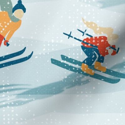 Retro Sportive Ski  textured - L
