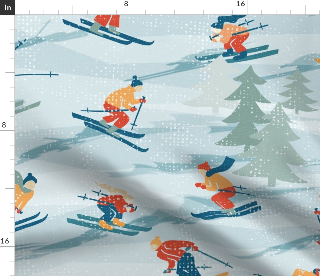 Retro Sportive Ski  textured - L