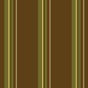 Simple Green, Red and Yellow Stripes on Brown Background 3"