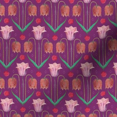 Chess Flowers and Tulips-violet-medium