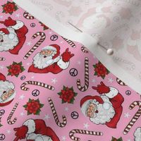 Small Scale Naughty Sarcastic Santa on Pink