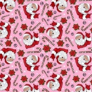 Small Scale Naughty Sarcastic Santa on Pink