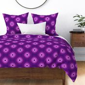 Circles in purple and violet abstract art fabric design pattern