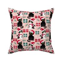 cute christmas cats with christmas presents blush medium scale WB23