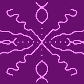 Purple abstract art ornamental fabric design pattern