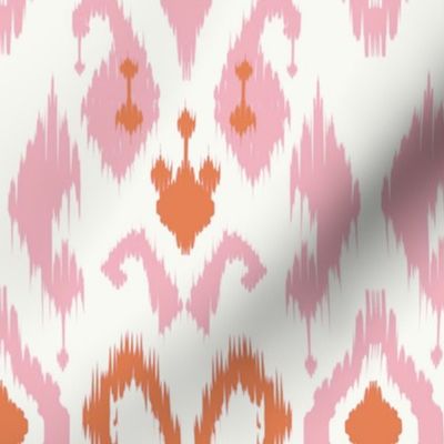 Bashir orange pink ikat