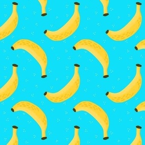 Bananas on Blue