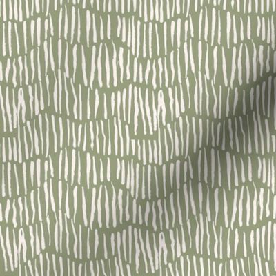 Organic Lines in Green and Peach Wallpaper - 4" Fabric