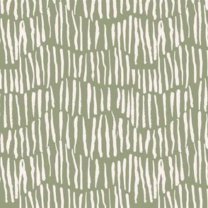 Organic Lines in Green and Peach Wallpaper - 12" Fabric