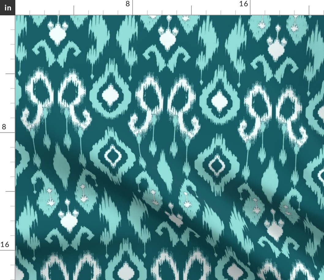 Bashir Ikat Teal 