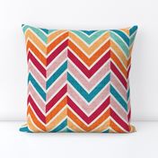 Groovy chevron waves //  normal scale // 70s inspirational classic geometric retro zigzag color blocks vintage sportswear bedding