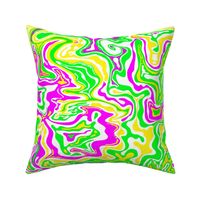 psychedelic oil spill neon on white 90s