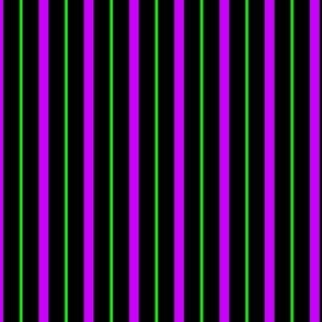 Halloween colored vertical stripes, purple and green on black