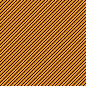 Halloween diagonal thin stripes, black and orange