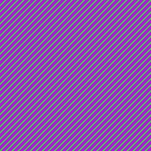 Halloween diagonal thin stripes, green on purple