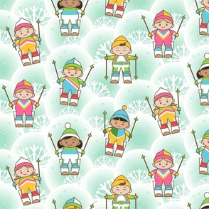 80s downhill skiing kawaii style small