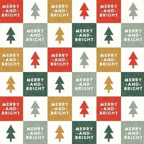 (small scale) Merry and Bright - Christmas Checks - Holiday Multi OG - LAD23