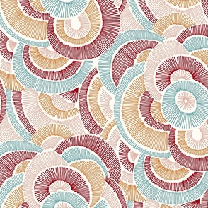POPOPOP CIRCLE modern lines SOFT RED
