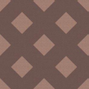 Textured Rattan Trellis Cheater Quilt in Neutral Brown - 4 inch fabric repeat - 6 inch wallpaper repeat