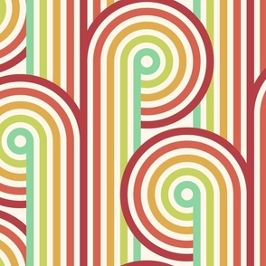 Colorful Stripes Fabric, Wallpaper and Home Decor