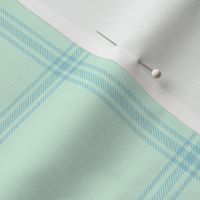 ticking stripe plaid  - mint on mint, 3" check