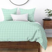 ticking stripe plaid  - mint on mint, 3" check