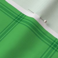ticking stripe plaid - green on spearmint green, 3"