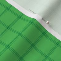 ticking stripe plaid - green on spearmint green, 1"