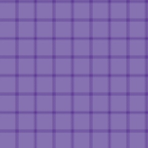 ticking stripe plaid - royal purple, 1"
