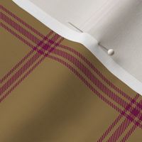 ticking stripe plaid - Tyrian purple stripe on brown, 3"
