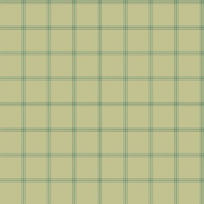 ticking stripe plaid - pistachio green, 1"