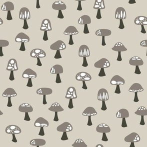 Woodland Mushrooms Taupe (Summer)