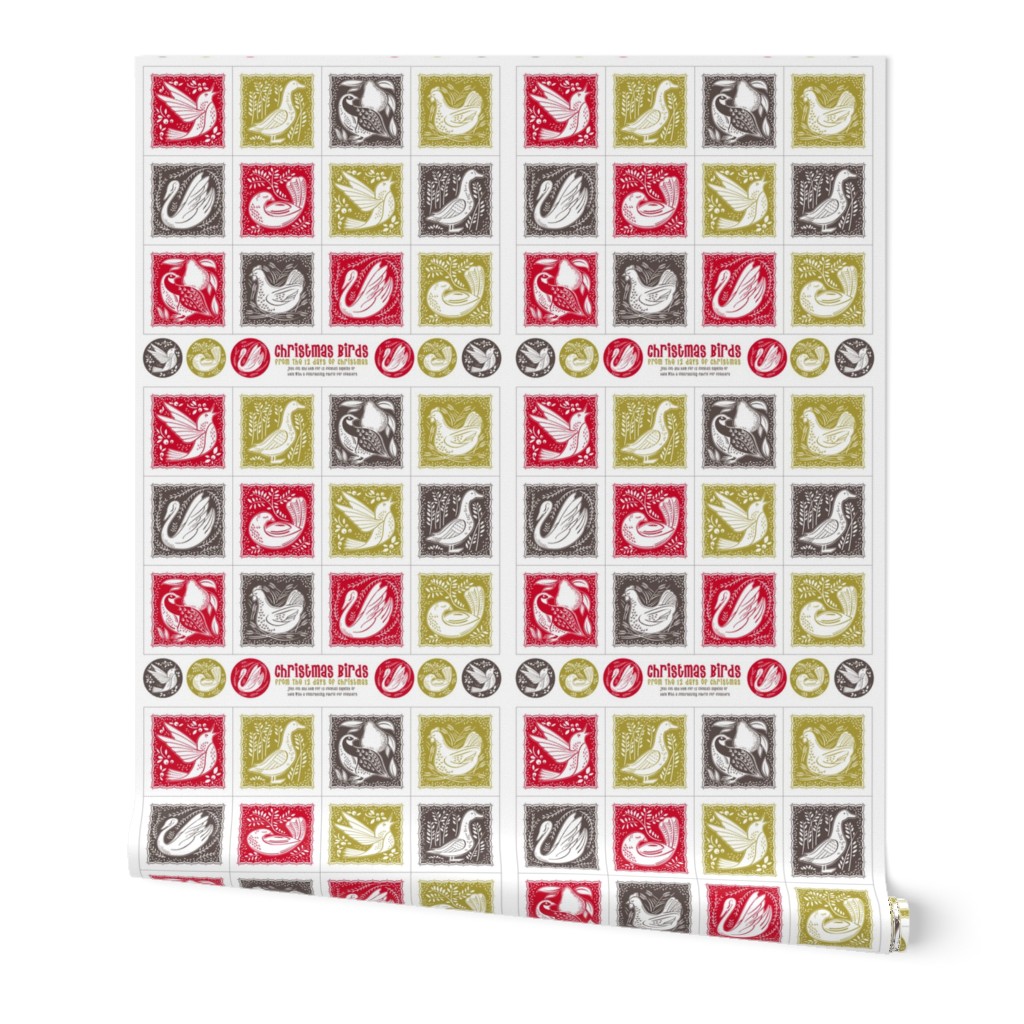 Christmas birds napkins