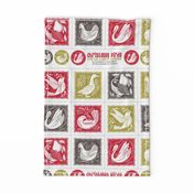 Christmas birds napkins