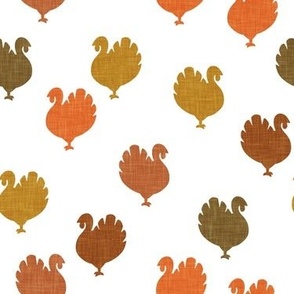 Turkeys -  multi orange golden - LAD23