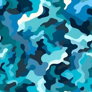 Blue & Green Camouflage