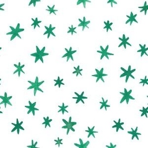 estelle | tiny watercolor stars emerald green