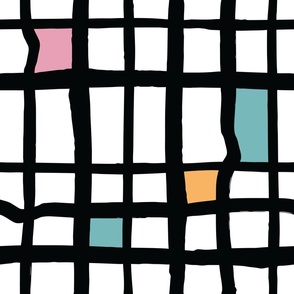 Retro Colorful Squares - Large