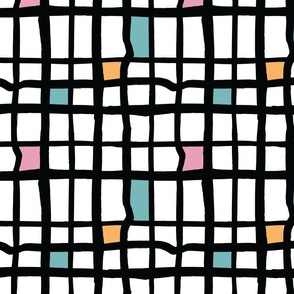 Retro Colorful Squares - Medium