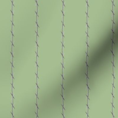 barbed wire stripe - vertical green