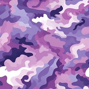 Purple & White Camouflage
