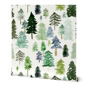 Large / Pine Forest - Woodland, Christmas, Evergreen Trees