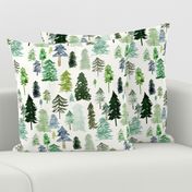 Large / Pine Forest - Woodland, Christmas, Evergreen Trees