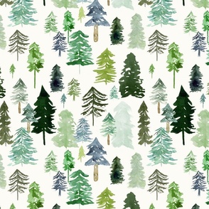 Large / Pine Forest - Woodland, Christmas, Evergreen Trees