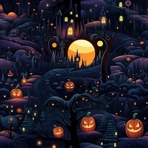 Spooky Dark Halloween Scene