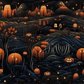 Dark Halloween Scene
